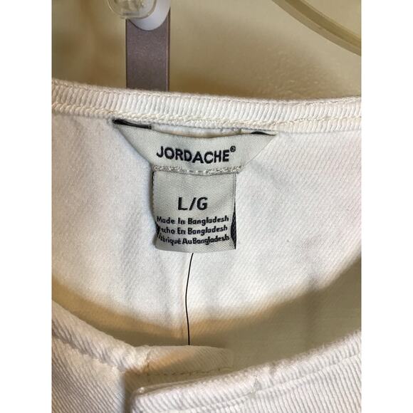 Jordache Women One pice Denim Jumpsuit Sz. Large Cream NWT  Trendy Jumpsuit - Picture 8 of 9